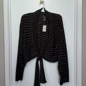 Lane Bryant black w/ silver stripes